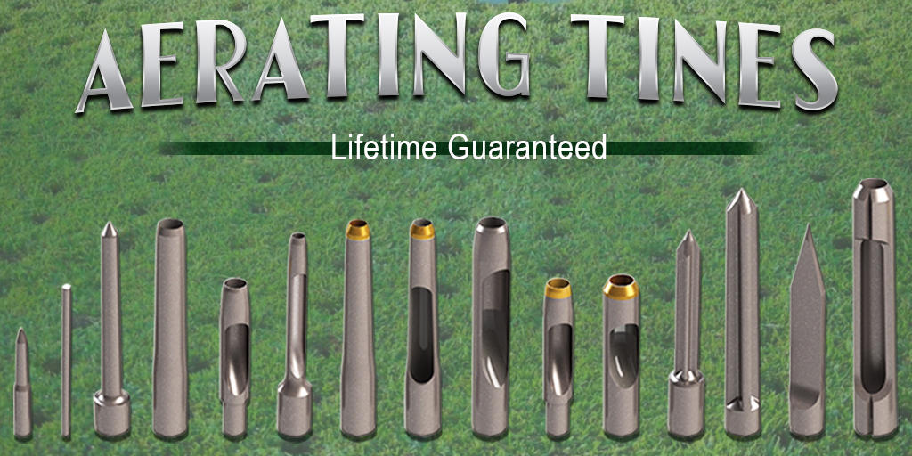 Aerating Tines were one of the original parts manufactured by R&amp;R back in 1971. Today we manufacture over 240 different tines in a wide variety of configurations. rrproducts.com/C3938/Equipmen… #landscaping #groundskeeper #maintenance #grass #rrproducts