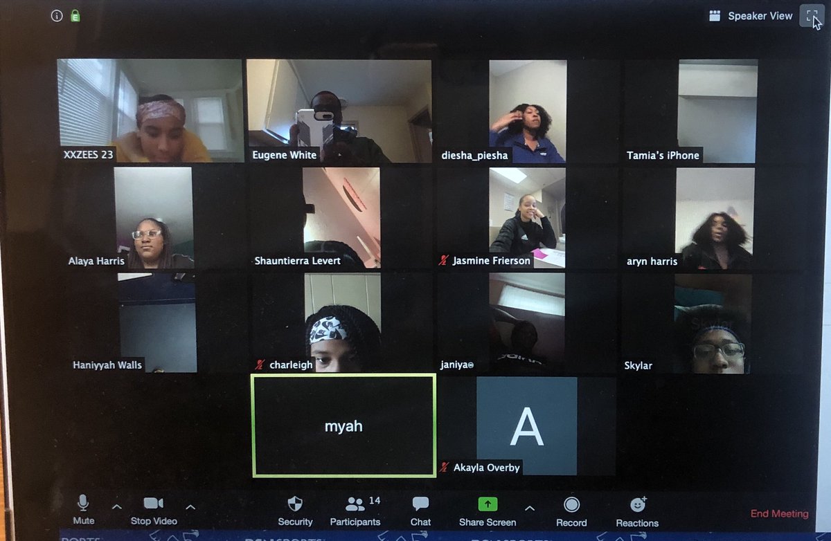 Zoom call with our Lady Falcons was great today.  We are building and getting better each week.  Yeah LUE!