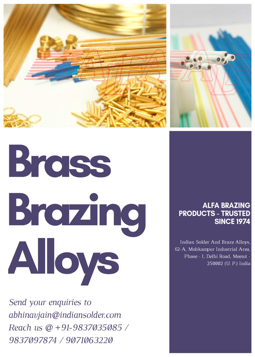 BrazingAlloys's tweet photo. #Brazing #ALFABrazing #MakeInIndia #BrassBrazing #Manufacturer https://t.co/dmecDSi7c4