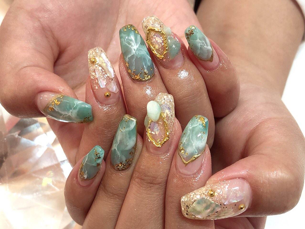 Nailsgogo 渋谷 ネイルサロン Nailsgogo ネット予約 T Co Pjrbh5rlbe インスタ T Co Gmbqsa2d9y ネイル 担当 ミツダ エメラルドグリーンネイル ニュアンスネイル 天然石ネイル ありがとうございました 渋谷ネイル