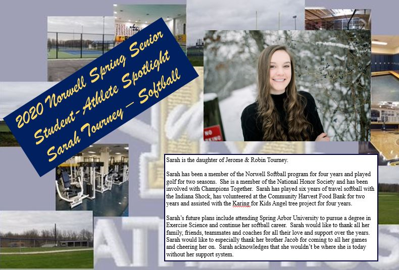 Norwell_AD's tweet photo. Norwell Spring Senior Student-Athlete Spotlight - Sarah Tourney - Softball.  Thank You Sarah &amp; Good Luck! @NorwellSoftball https://t.co/u9ILubObnH