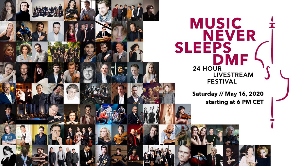 dresdenfestival's tweet image. 🤗 1 hour to go!!! The schedule of our 24 hour Livestream Festival #musicneversleepsDMF is out now! 
👉 musikfestspiele.com/de/programm-ti…