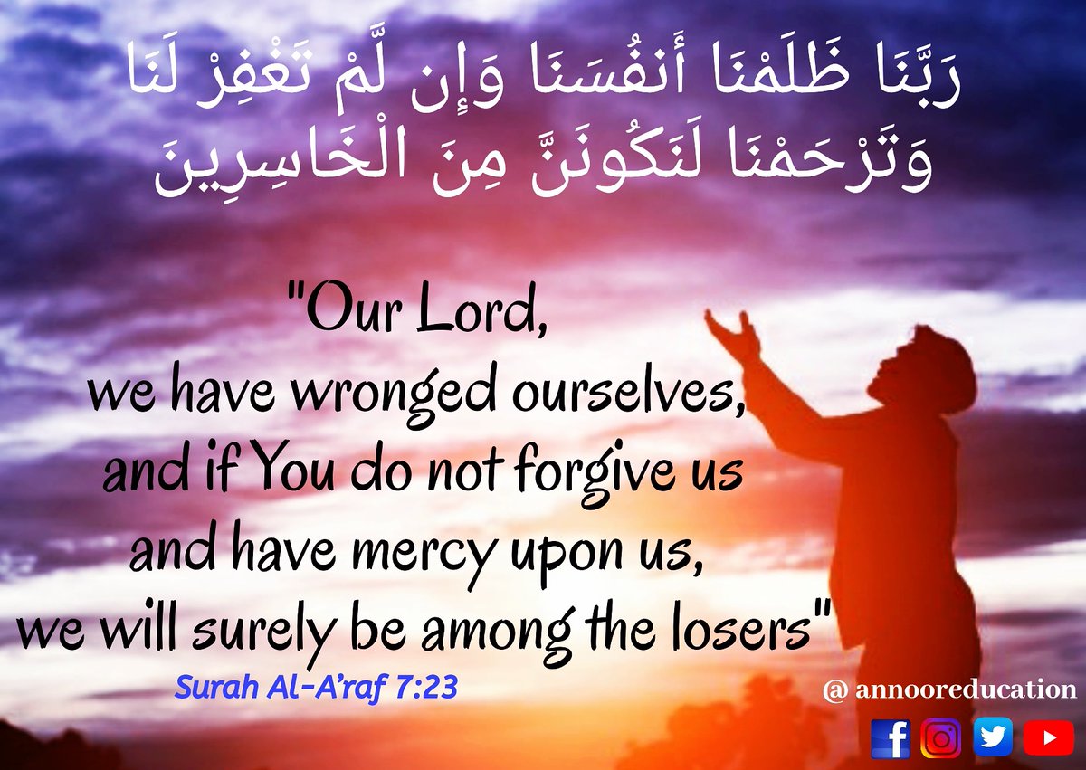 munirsoma's tweet image. Our #lord we have #wronged #ourselves and if you do not #forgive us we will #surely be among the #losers #alaraf :23

#forgiveness comes from #allah all it takes is #realisation of #sins #commited 

#motivationalquotes for #ramadhan #ramadan #quoteoftheday #quotes #handshake