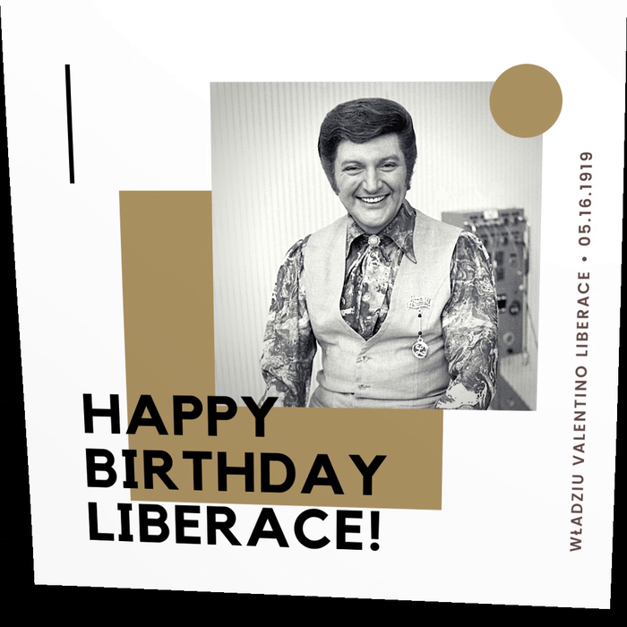 MansionLiberace's tweet photo. Liberace has inspired us with his music. He left behind a legacy of entertainment and kindness. Help us celebrate Mr. Showmanship's birthday! 🎹🕯🎶 https://t.co/Ui3Xi2yyP6