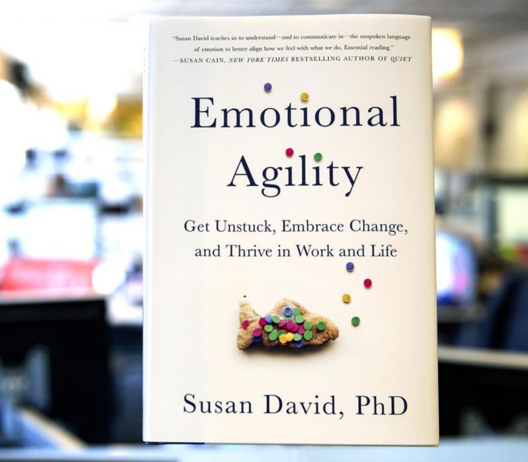TCNChicago's tweet photo. "Adaptability provides the tools to face difficult emotions, evaluate them, and move forward." - @SusanDavid_PhD 
A great read recommended by #tcnmember, @realtvmom! 
#emotionalagility https://t.co/4SM8W9nFA2