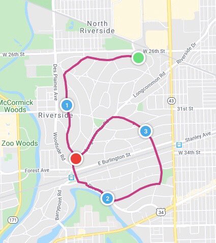 TimHoekstra1's tweet photo. Look at our 6k for water route in Riverside, IL !!#6kforwater https://t.co/GZlab94vOS