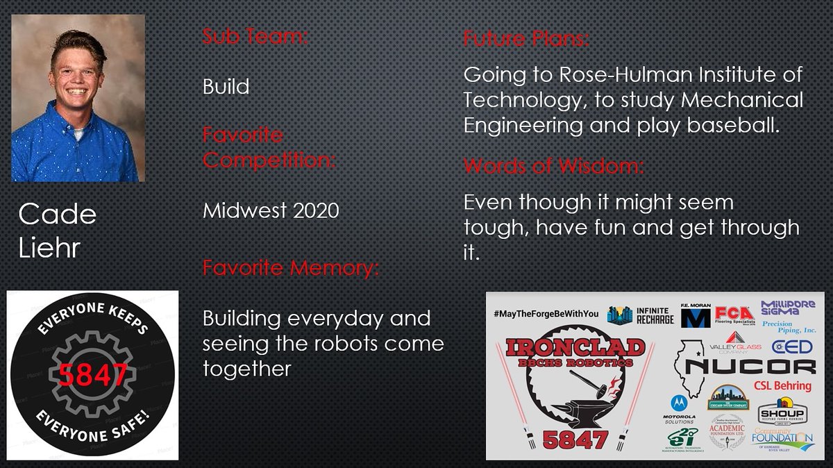 RobotsKan's tweet photo. Congratulations to the Class of 2020 BBCHS Ironclad Robotics members.  Here are the next 3 outstanding seniors! 

#FIRSTSigningDay @FIRSTSigningDay https://t.co/yT1hszNbz1