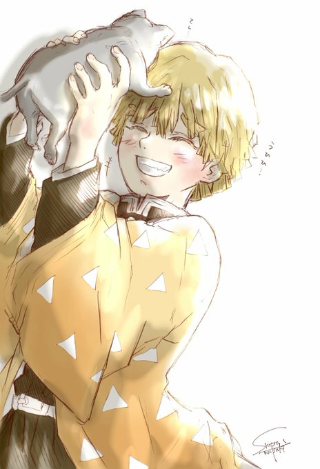 しえろ⚡さんがTwitterに投稿した我妻善逸(鬼滅の刃)のイラスト。