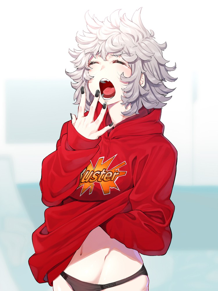 Starting the morning with bedhead. Soon starting the afternoon with fire.