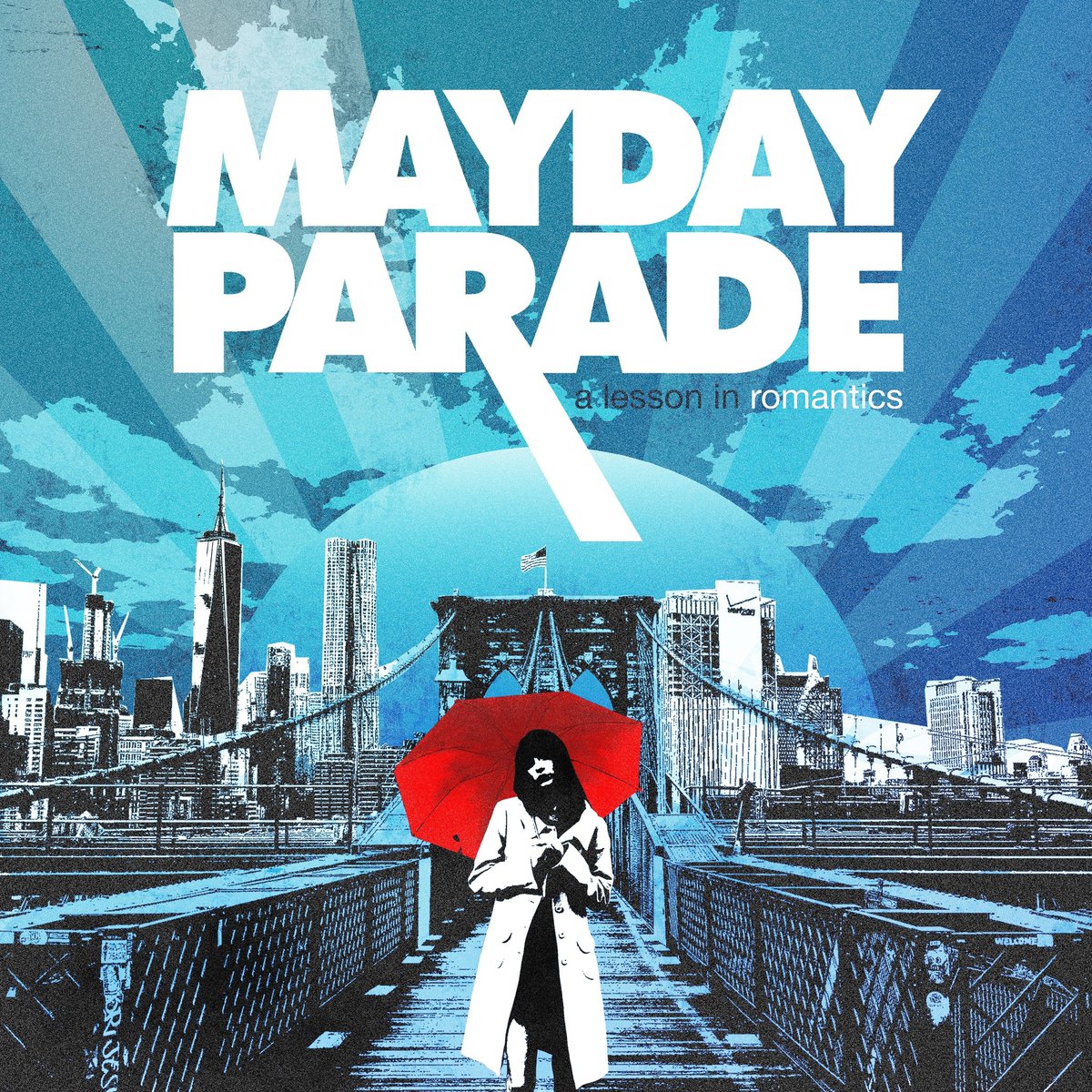 notaheromusic's tweet photo. My take on the legendary emo album #ALessoninRomantics by @maydayparade this time with a girl with the red umbrella - slight nod to the Oh Well Oh Well music video π #maydayparade https://t.co/ACbE2IguU6