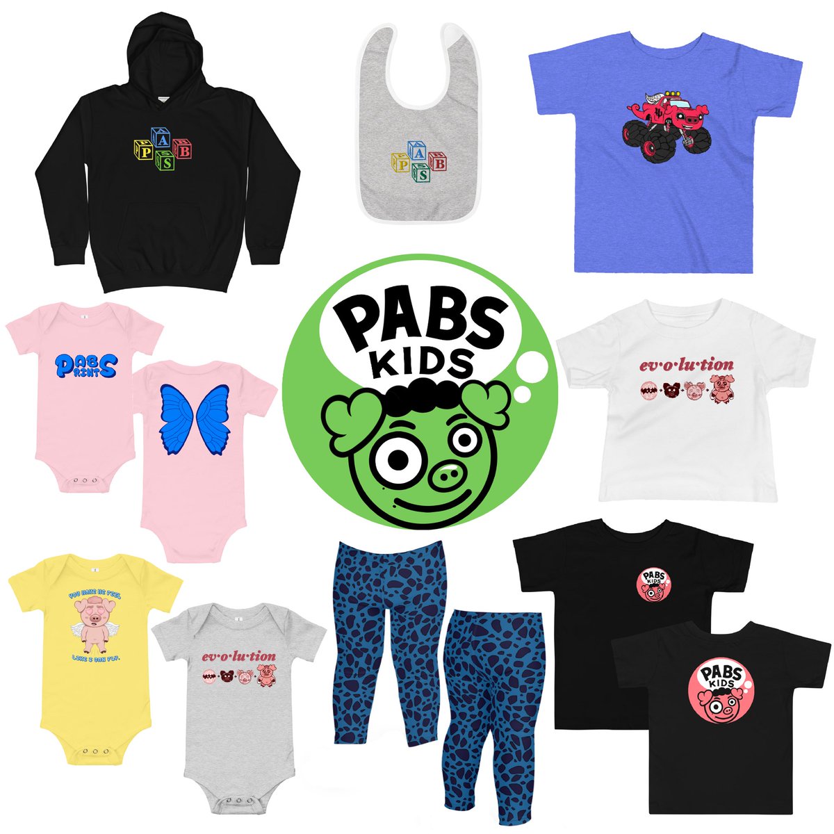 first official “Pabs Kids” collection! 🐷👼🏽 available now online! pabstudio.com/category/pabs-… shop for any little one in your life! #kidsarethefuture 💭