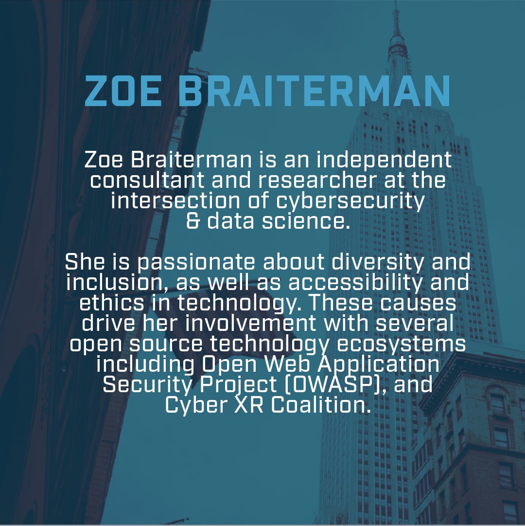 resilience2032's tweet photo. Meet our guest @zbraiterman for our #2032Conversations on the future of Trust in the Data-Age at 2pm EST TODAY!! 
https://t.co/keDSnzFQy9
Zoe is an independent consultant and researcher at the intersection of cybersecurity 
&amp; data science. 
#LivethefutureNOW #cybersecurity https://t.co/UnDDee4LWw