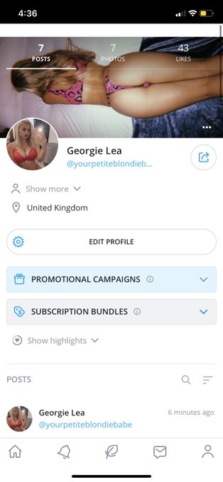 Watch Georgie Lea top 5.6% OF's leaked NSFW photo on TwXstars