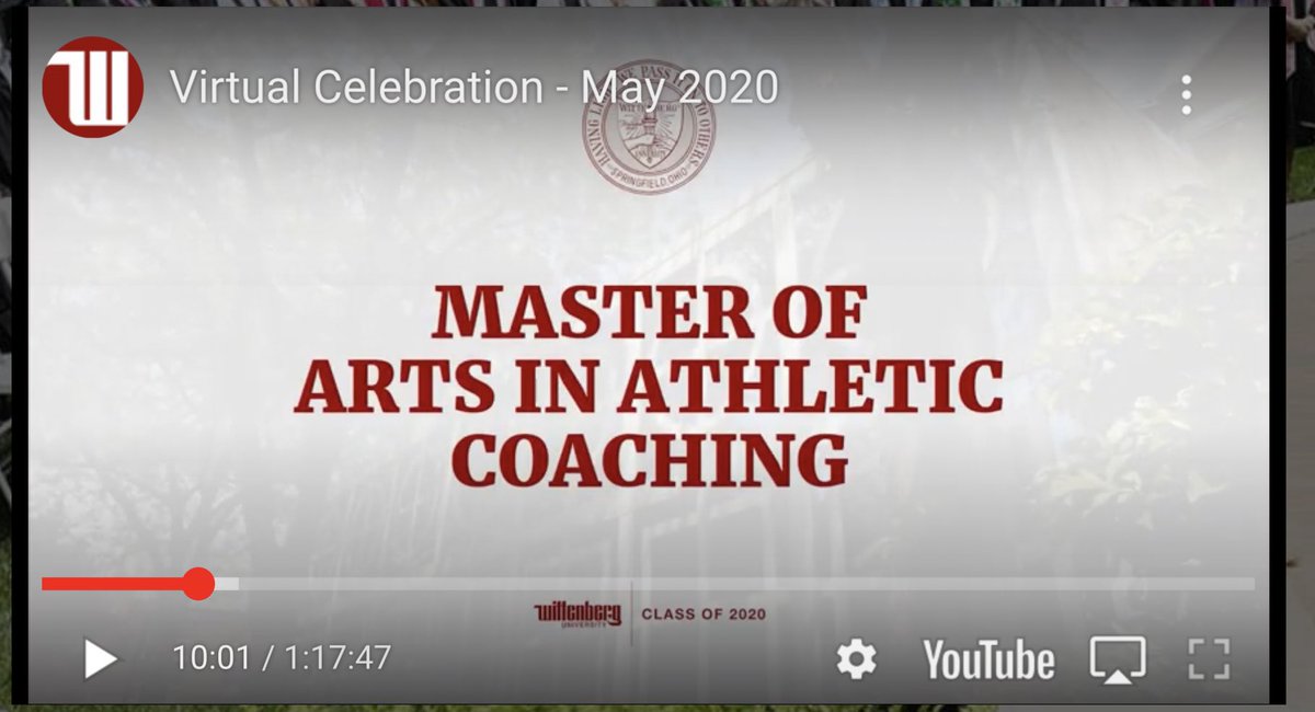 Among the many wonderful <a href="/wittenberg/">Wittenberg University</a> graduates today, we also celebrate our very own <a href="/WittAthletics/">Wittenberg Athletics</a> staff who earned their Master of Arts degree in athletic coaching!  We are incredibly proud of you and thankful for your tireless efforts to help us build #Champs4Life