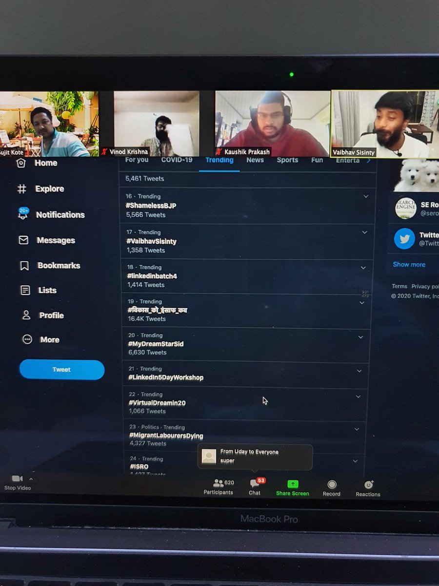SujitKote's tweet image. Managed to trend #linkedinbatch4 #vaibhavsisinty How cool is this ?