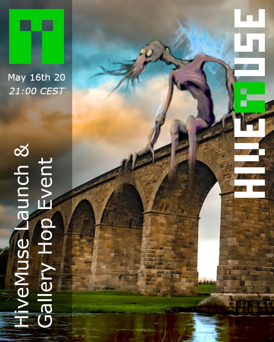 Not long now until the HiveMuse Launch and Gallery Hop!

TODAY at: 
20:00GMT+1,
21:00 CEST, 
12:00 PST

Starting at HiveMuse central building in #cryptovoxels
cryptovoxels.com/play?coords=N@…

Listen to the event in the discord server: 
(EVENT AUDIO' voice chat)
discord.gg/NsYd5fr