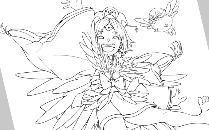 線画終わった 