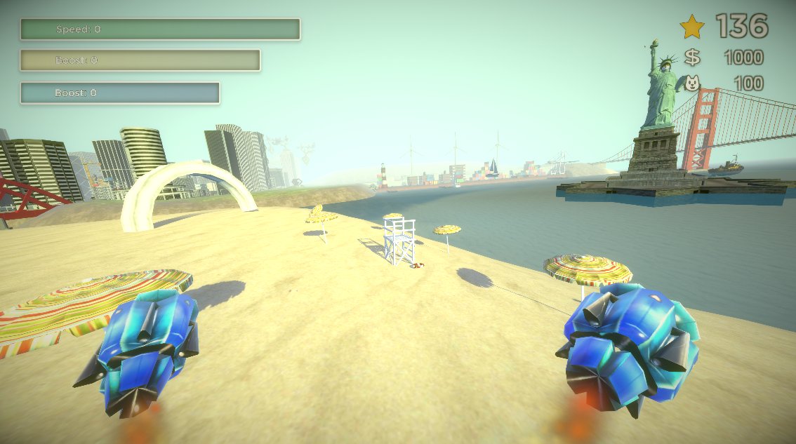 Enjoying sunny beaches - with powerful thrusters... as usual...
#VR #gamedev  #Oculus #VirtualReality #unity3d