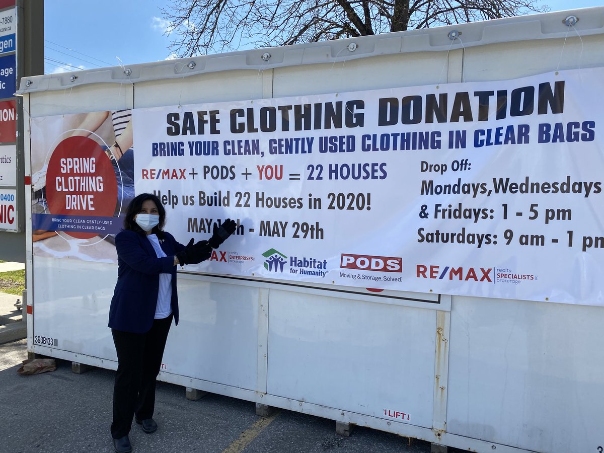 BesthomesRuby's tweet image. Habitat For Humanity. Drop off your gently used clothes. 

The drive runs from Saturday May 16 to Friday May 29, 2020.
Drop off times are: 
Mondays, Wednesdays, Fridays: 1-5pm
Saturdays 9am-1pm

490 Bramalea Rd., Brampton,Ont
