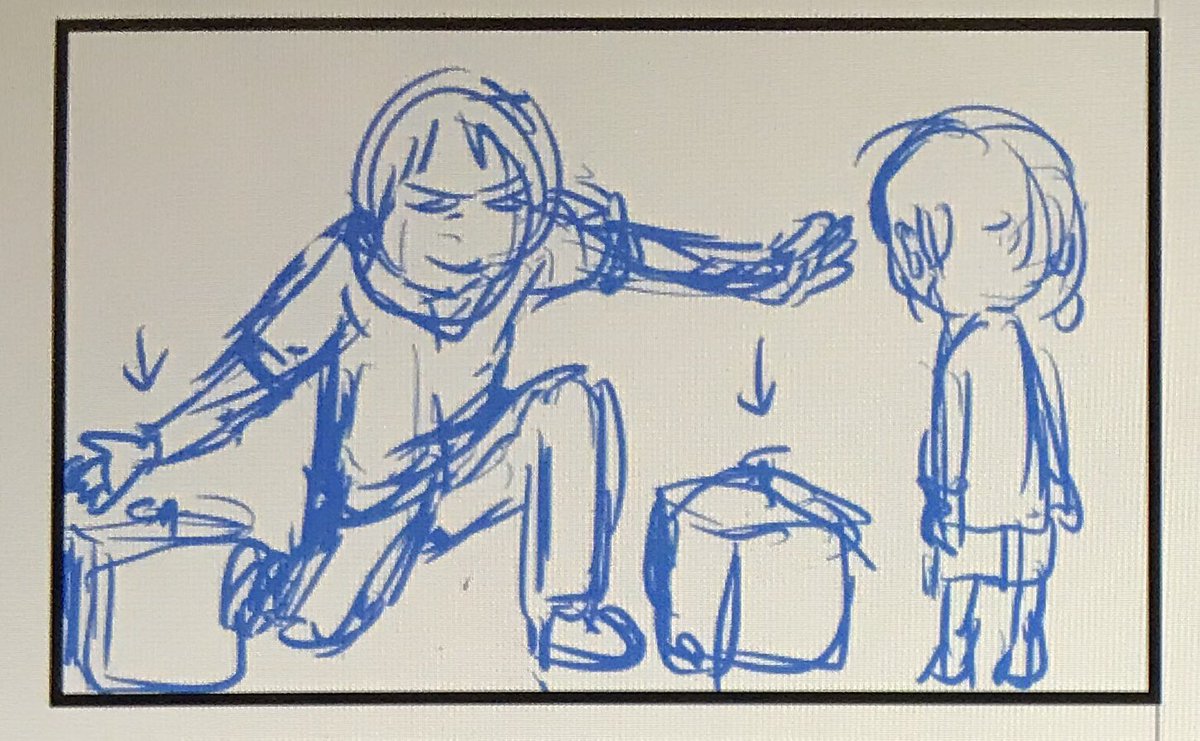 遅れたけど明日の漫画の下がき予告一コマですよ

朝7時に更新するのでよかったらチェックして下さいね? 