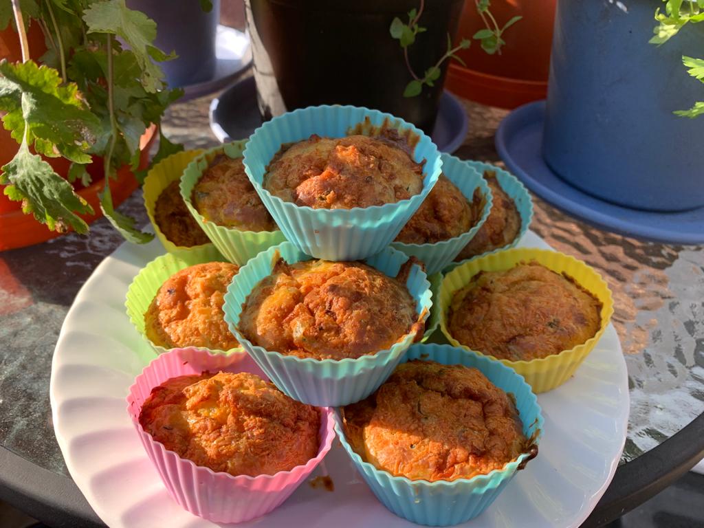 Smoked Chedder, Courgette and Carrot Muffins. Recipe courtesy of <a href="/bbcgoodfood/">Good Food</a>.
#cooking #homemade #food #baking
