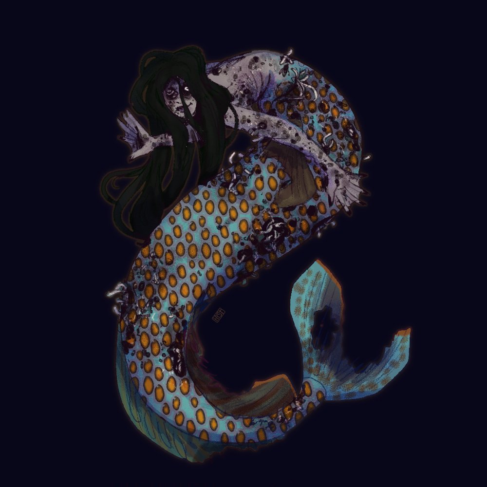 TMA Mermay Day 16: Gold Spotted Rabbitfish Jane Prentiss  #Mermay2020  #MagnusPod  #TMA