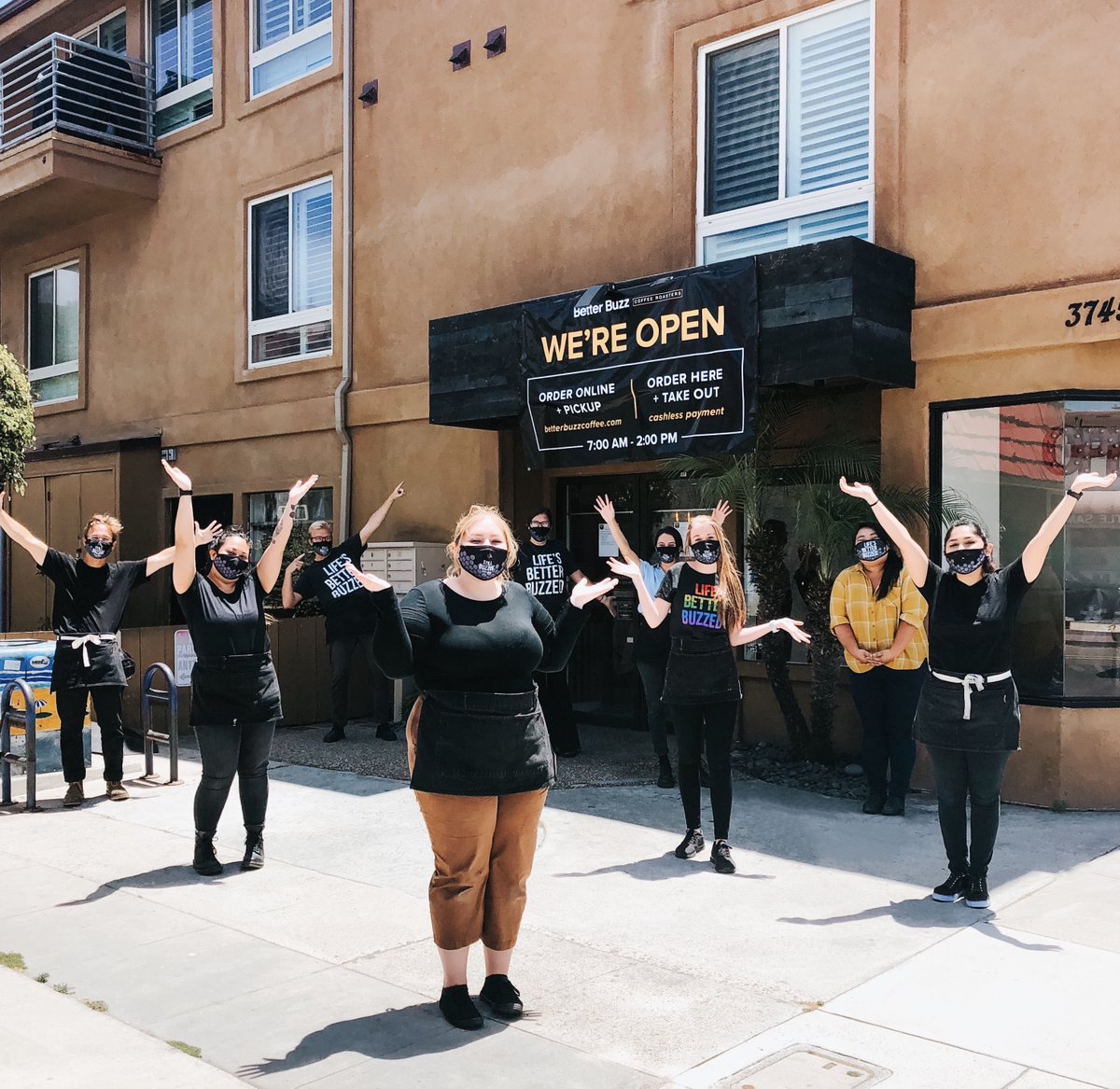 NOW OPEN: Let's get BUZZED, Mission Beach! 🤩🌴🐝Starting TODAY we are open daily from 7:00 am-2:00 pm for patio takeout and order ahead only!