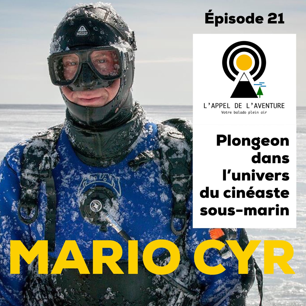 Plongeon dans l'univers du cinéaste sous-marin Mario Cyr. À découvrir à L'Appel de l'aventure, votre #balado #pleinair. jsmassicotte.com/lappeldelavent…