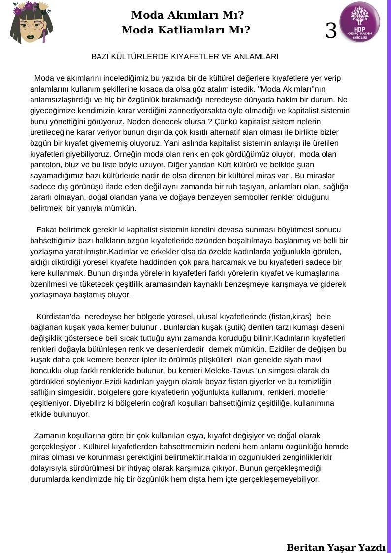 HdpgencK's tweet photo. "Moda Akımları Mı ? 
Moda Katliamları Mı ? " Yazımızın devamı...

İyi okumalar 👇🦋 https://t.co/1QiIs462iJ