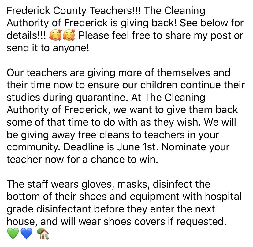 Please share!! thecleaningauthority.com/frederick/maki…