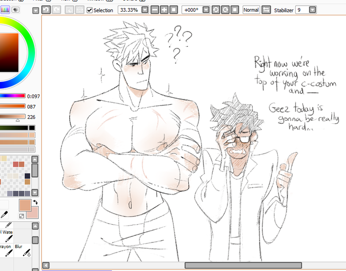 I was thinking about @insinirate 's bkdk AU and their huge Bakugo--- 