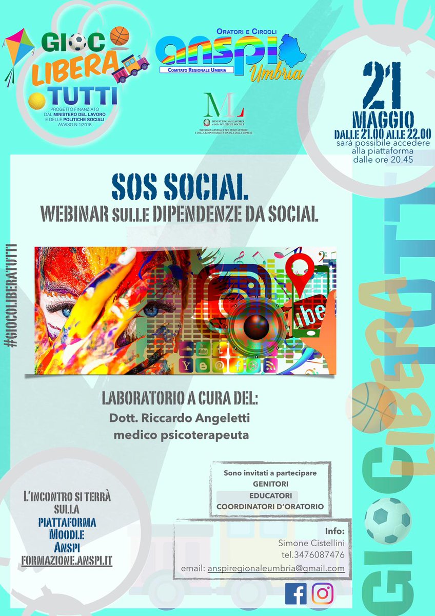 AnspiUmbria's tweet photo. 📎21 maggio 2020 ore 21 - Zoom
Un appuntamento importante per #genitori, #educatori e #coordinatori d’#oratorio!
✏️Iscrizioni obbligatoria entro mercoledì 20 maggio ore 15 al link:
https://t.co/ziSQYYBHX9
@anspinazionale #AnspiUmbria @giocoliberatt @GiuseppeDessi_ https://t.co/CMCMJJYk2y