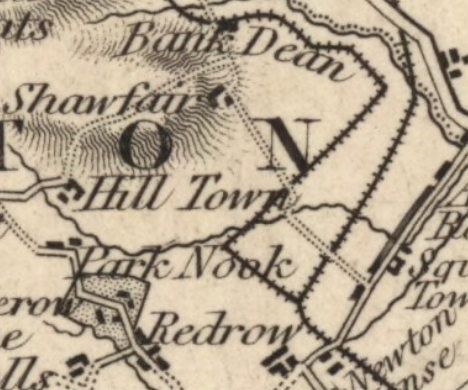 Also went to the bit near Hilltown, where the route of the waggonway (on the  https://maps.nls.uk/view/74400237&nbsp; T. Sharp, C. Greenwood & W. Fowler, 1828 "Map of the county of Edinburgh") took a right angle