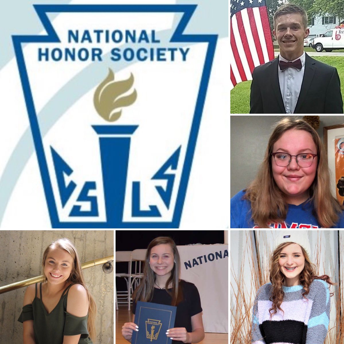 NHSsaydel's tweet photo. We are proud to announce our new 2020-2021 NHS officers! President- Cadence Dhabolt, Vice President- Gavin Godwin, Secretary- Emily Lowe, Parliamentarian- Taylor Kouski, and Historian- Payton Ballard!  Congrats new officers! https://t.co/C5Ty63007H