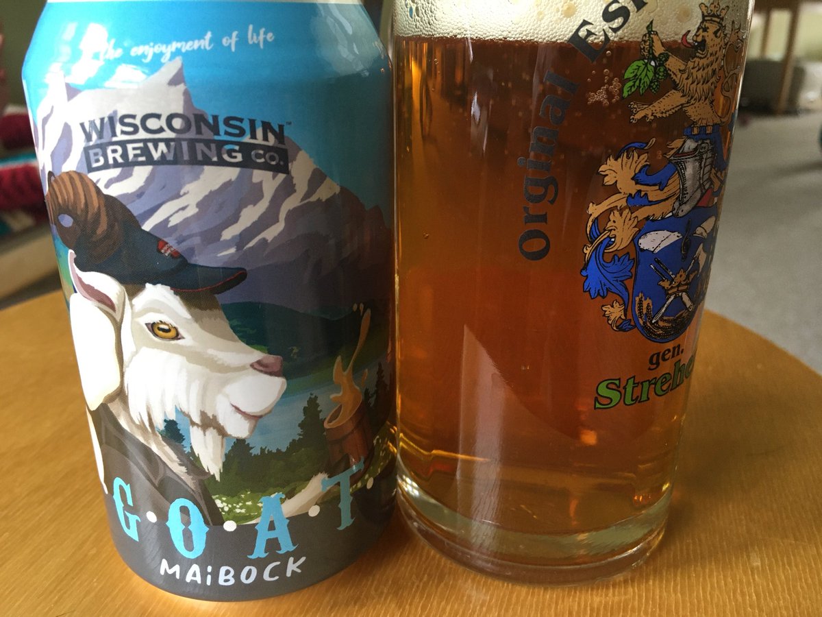 A great Maibock from ⁦<a href="/WisBrewingCo/">Wisconsin Brewing Co.</a>⁩