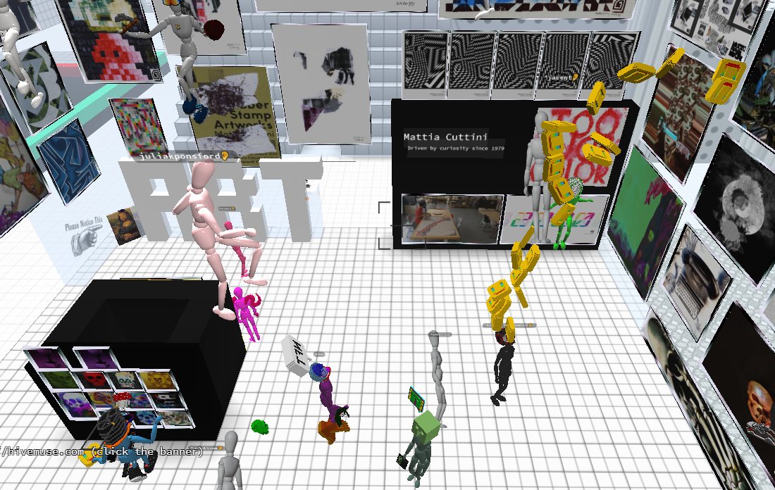 MetageistVR's tweet photo. 12 locations, a live hiphop performance, at least 5 newly onboarded artists, 3 artist's first ever gallery shows, excellent discussions throughout. And we still had great numbers 3 hours later. Nailed it. Well done @HiveMuseum, @ParadoxxArtist &amp; all who helped &amp; came to support. https://t.co/V7axeBl31o