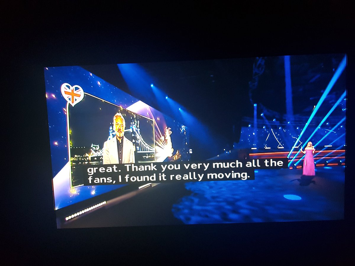 soozebee's tweet photo. #lockdown #eurovision much  same as normal. Slighty awkward, some not very good, moments of absolute joy and real emotion says @grahnort #GrahamNorton #legend. Well-intentioned...sincere. Songs took centre stage rather than  staging or costumes. "Moving." #Eurovision2020 @BBCOne https://t.co/4tsRGjSpRN