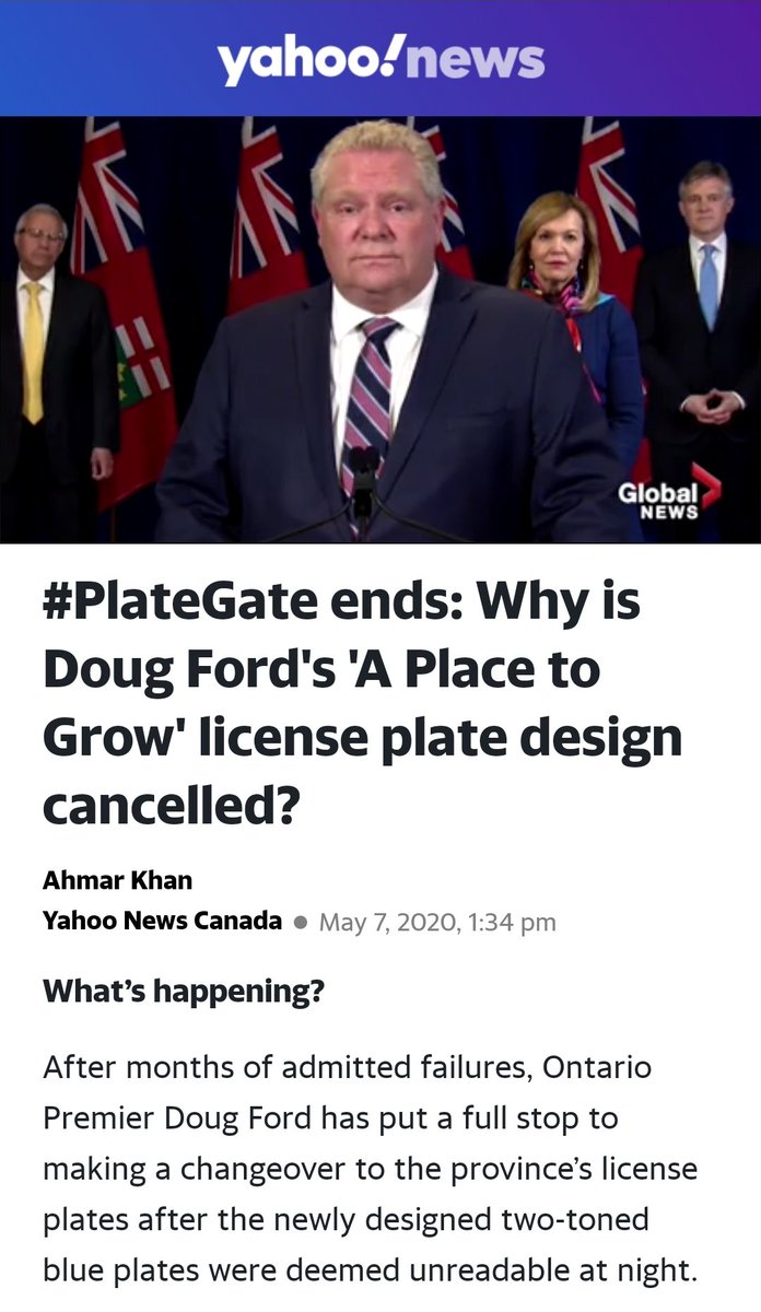 & Most recently: PlateGateIn Ford's unneccesary $600k rebranding plan, he personally selected to change the colour of the license plate to one which wasn't visible by police & other drivers @ night; ending in a recall of the new license plates. This was a waste of tax payer $.