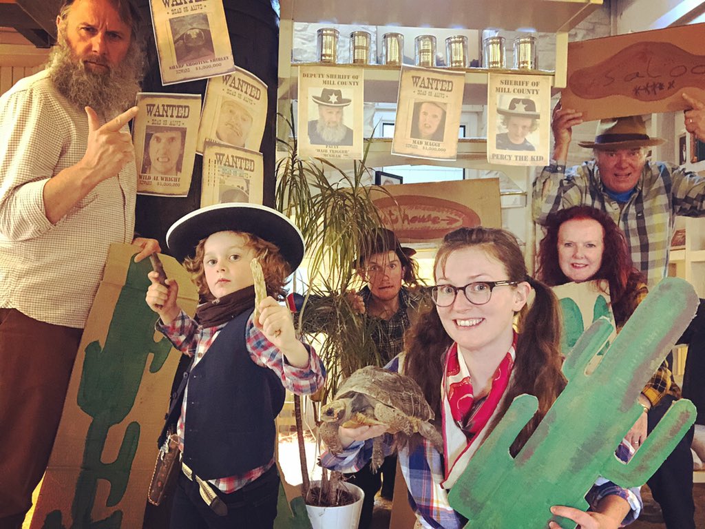 AbbigailWright's tweet image. Cowboy night at The Mill. Saturday ‘in in’ with the family is the new going ‘out out’ and we’re just enjoying some low tech entertainment #lockdown2020 #makeyourownfun