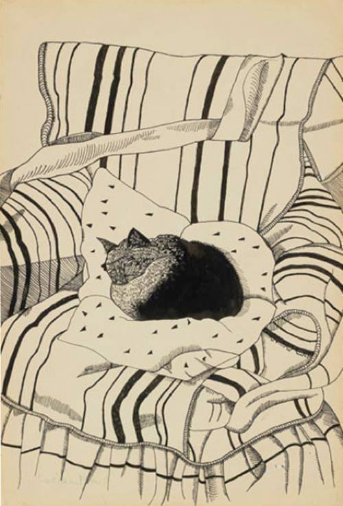 Lucian Freud, The Sleeping Cat, ca. 1944