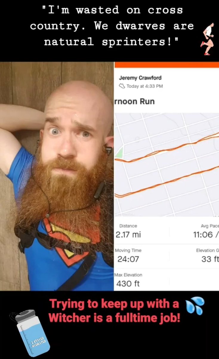 _JeremyCrawford's tweet photo. Gimli said it best! 
#GimliQuotes #Running #TinyActor #TheWitcher #YarpenZigrin #Netflix 
🐺🏃🏻‍♂️⚔ https://t.co/tt0QvUS08v