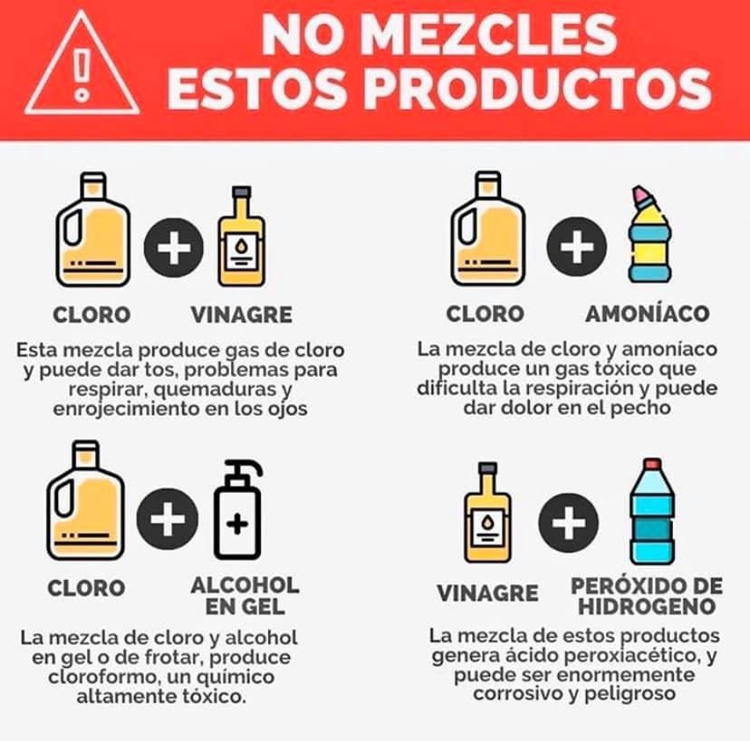 No seas un químico......estas mezclas son peligrosas. Recuerda tu seguridad es nuestra prioridad! #SalvaguardandoVidas #UnidosLoHacemos