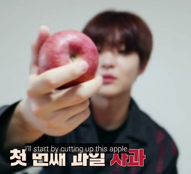 when feeling sick, jihoon will be there to slice some fruits for you