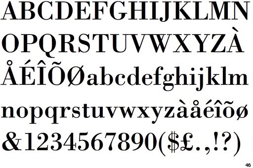 Bodoni: doesn’t look good as a headline, or body copy. the hell is it for.