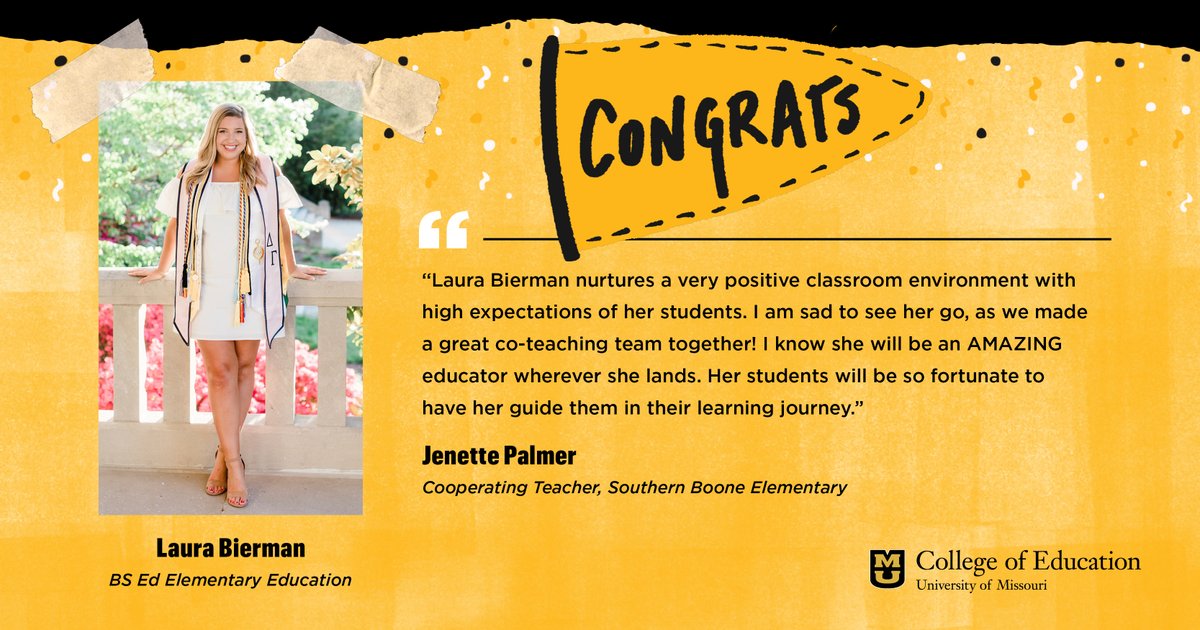MizzouEducation's tweet photo. Even more great reviews of the #MizzouEdMade Class of 2020!! 🐯#MizzouMade🐯 https://t.co/6G81TznzTc
