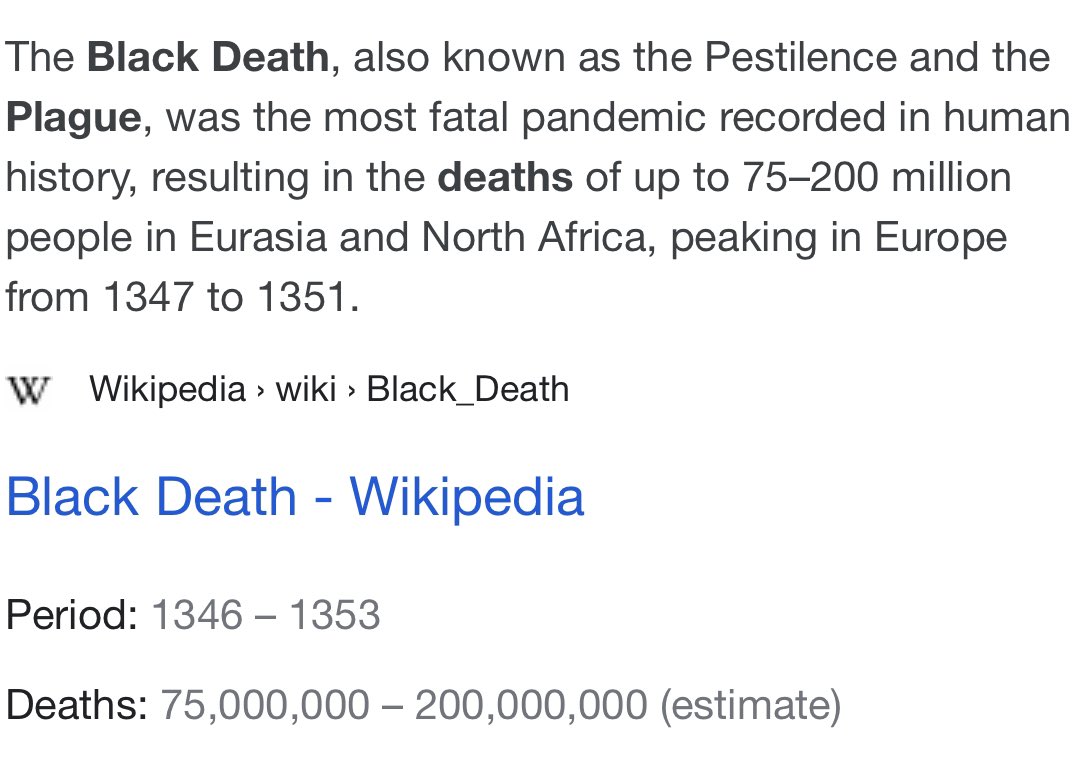 DJPAULKOM's tweet photo. In The 1300’s The Black Death Virus Killed An Estimated 200 Million People Taking Out A Third Of Europe. Crazyness! See Pics on How Covid 19 Could End. Bravery Needed. #bubonicplague #blackdeath #blackdeathplague #covid19 https://t.co/dLGUazBsHz