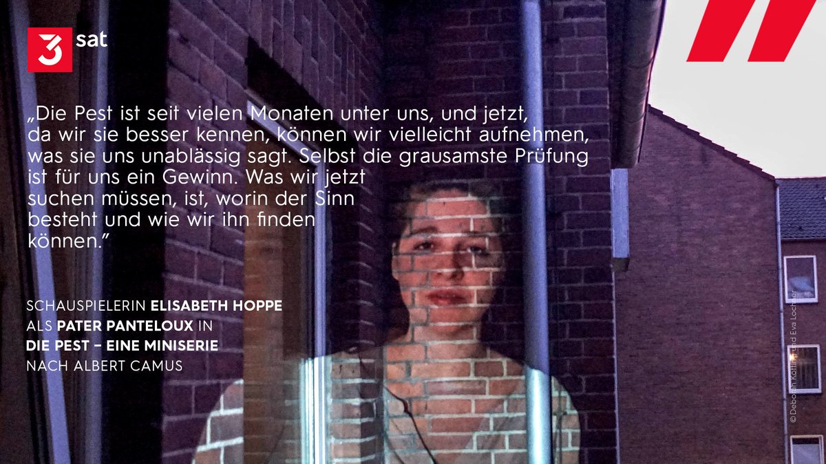 Das Ensemble des <a href="/THEOberhausen/">Theater Oberhausen</a> und Bürger*innen der Stadt haben Camus' "Die Pest" als 5-teilige Miniserie umgesetzt. Die Mitwirkenden wurden alleine zu Hause oder im Freien gefilmt und später im Schnitt zusammengefügt. Jetzt in der Mediathek: Teil 3 👇 kurz.3sat.de/pest/