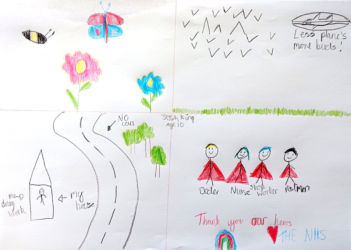 HowISeeTomorrow's tweet photo. While the rest of us was trying to figure out how to spend time in #quarantine, Joshua, who is 10  helped raise over £1400 for #NHS! He sees a future where #nurses, #doctors, postmen and shop workers are seen as heroes! 
#HowISeeTomorrow https://t.co/OS48CMC0K2