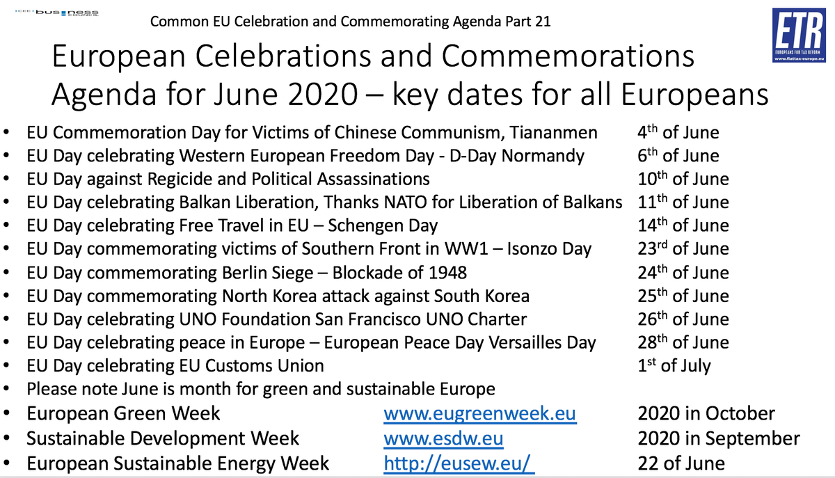 GunterFehlinger's tweet photo. #ETR calls @rccint @GUAMSecretariat @TurkicCouncil @EFTAsecretariat @EU_Commission @Europarl_EN @EU_Commission to prepare for #EUNarrative for commemorations and celebrations for June 2020 https://t.co/zWNJOSCOfF