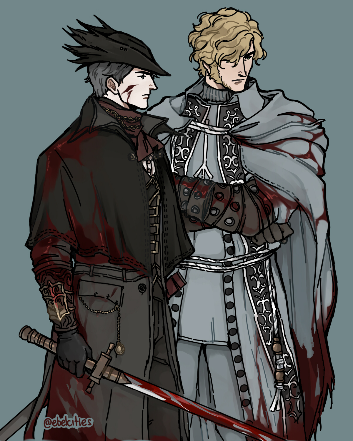 Bloodborne Хантер и Альфред